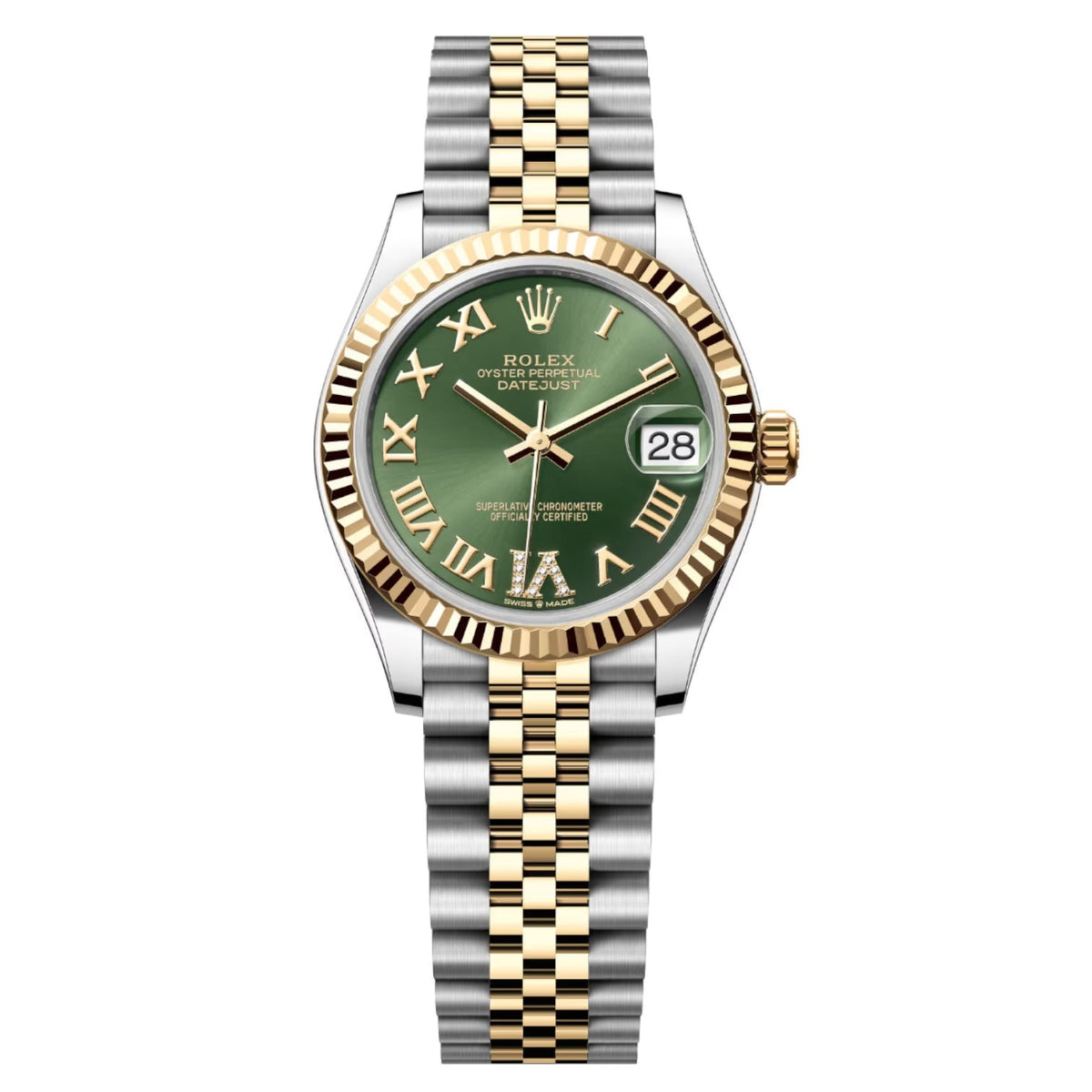Rolex Datejust Green Roman Dial