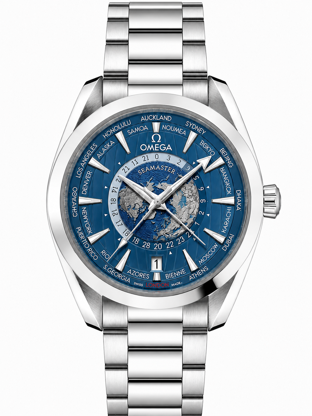 OMEGA Seamaster Aqua Terra Worldtimer – Light Blue Dial Men