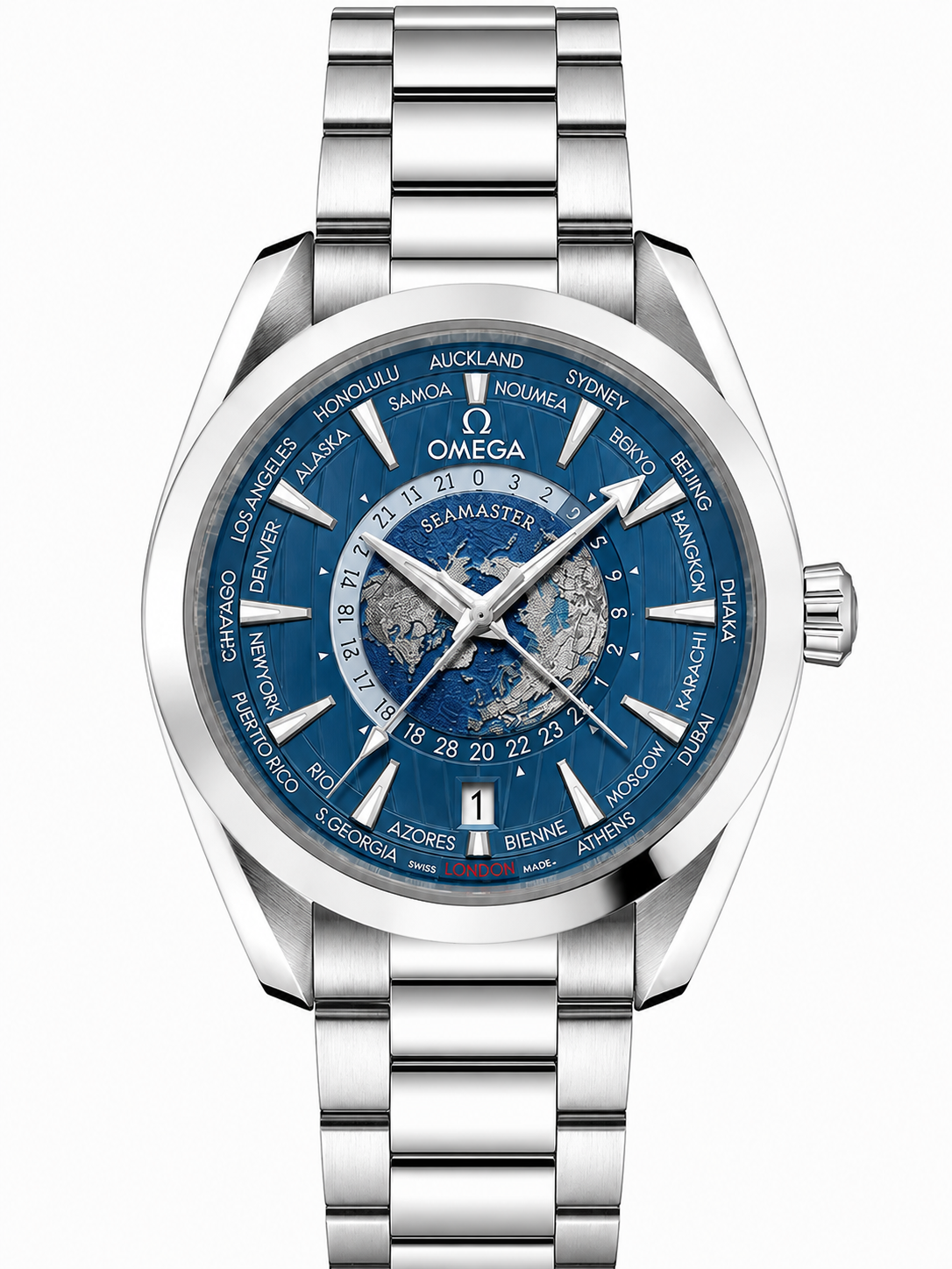 OMEGA Seamaster Aqua Terra Worldtimer – Light Blue Dial Men