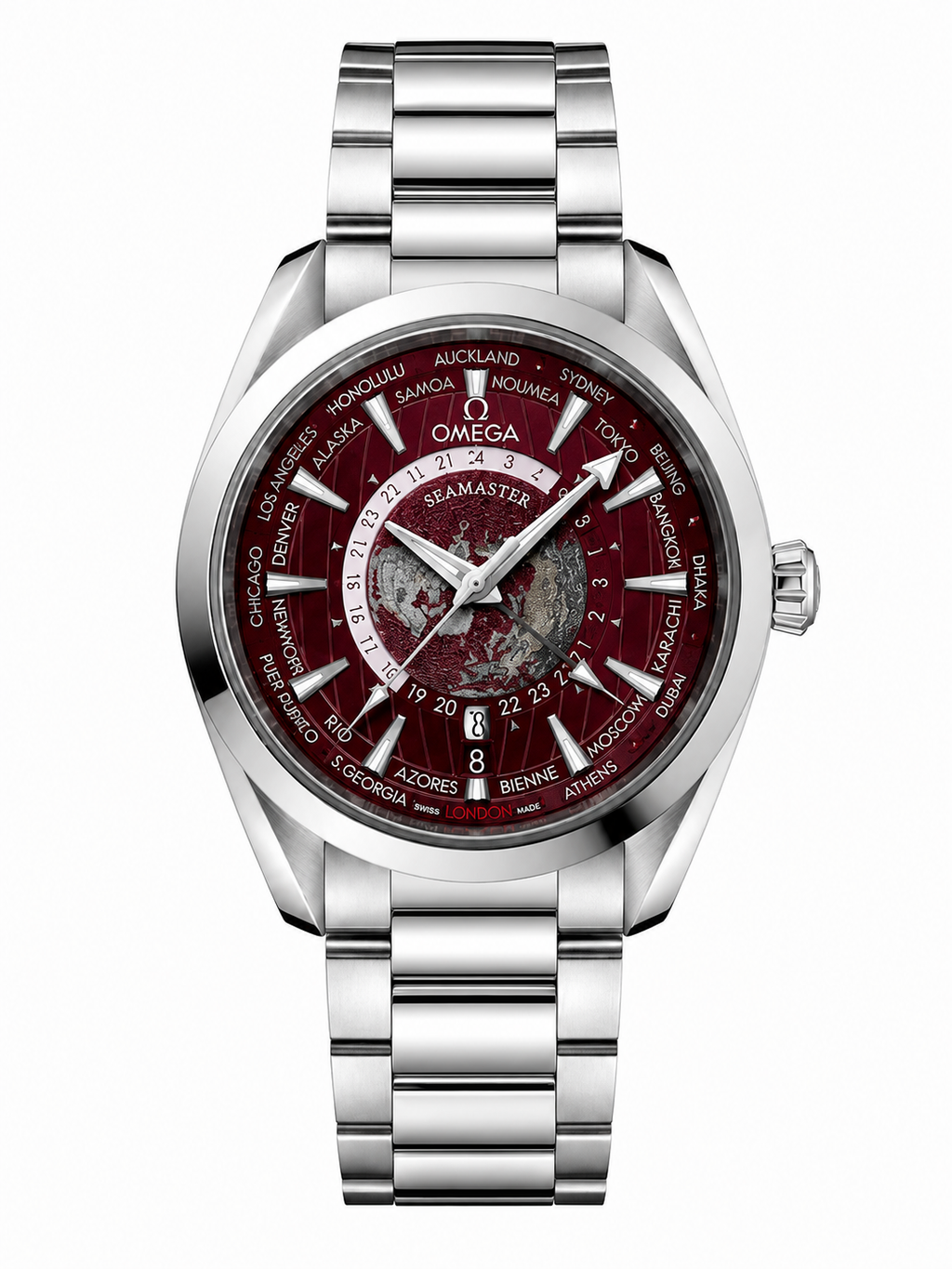OMEGA Seamaster Aqua Terra Worldtimer – Red Dial Men
