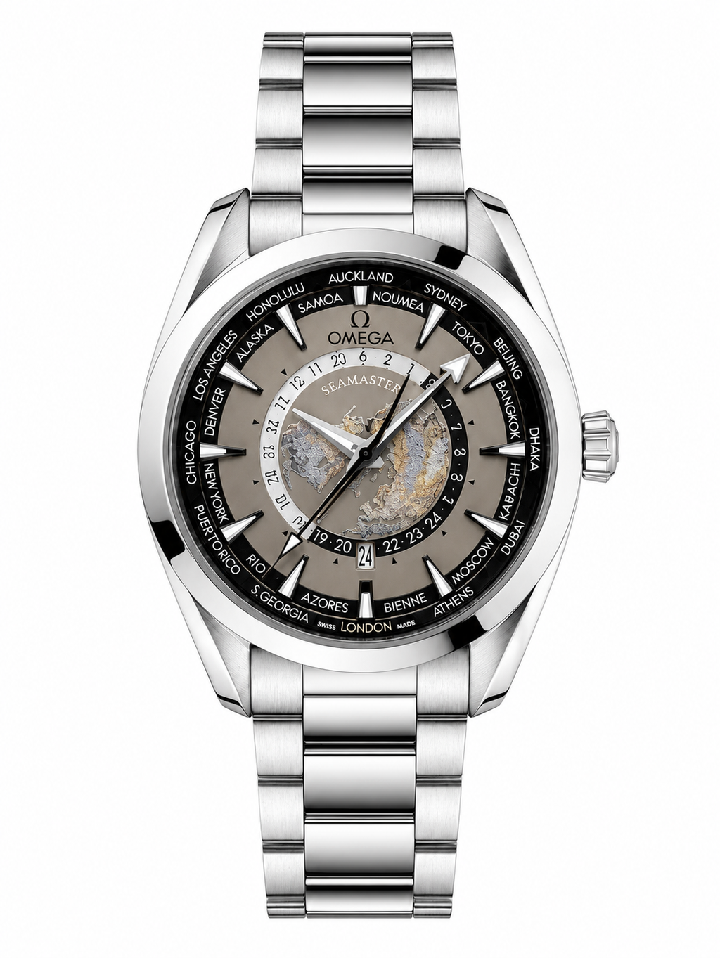 OMEGA Seamaster Aqua Terra Worldtimer – SilverGrey Dial Men