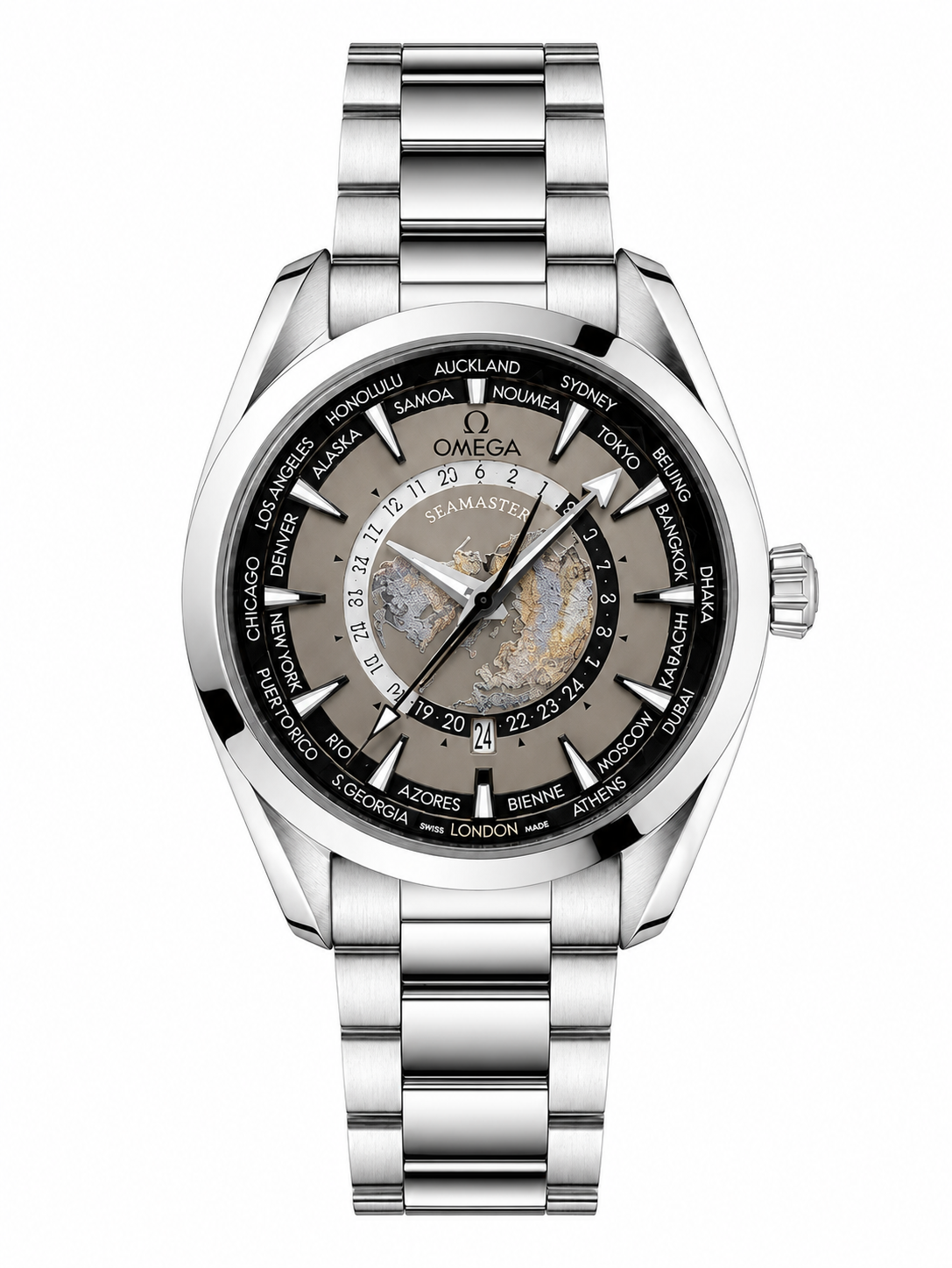 OMEGA Seamaster Aqua Terra Worldtimer – SilverGrey Dial Men