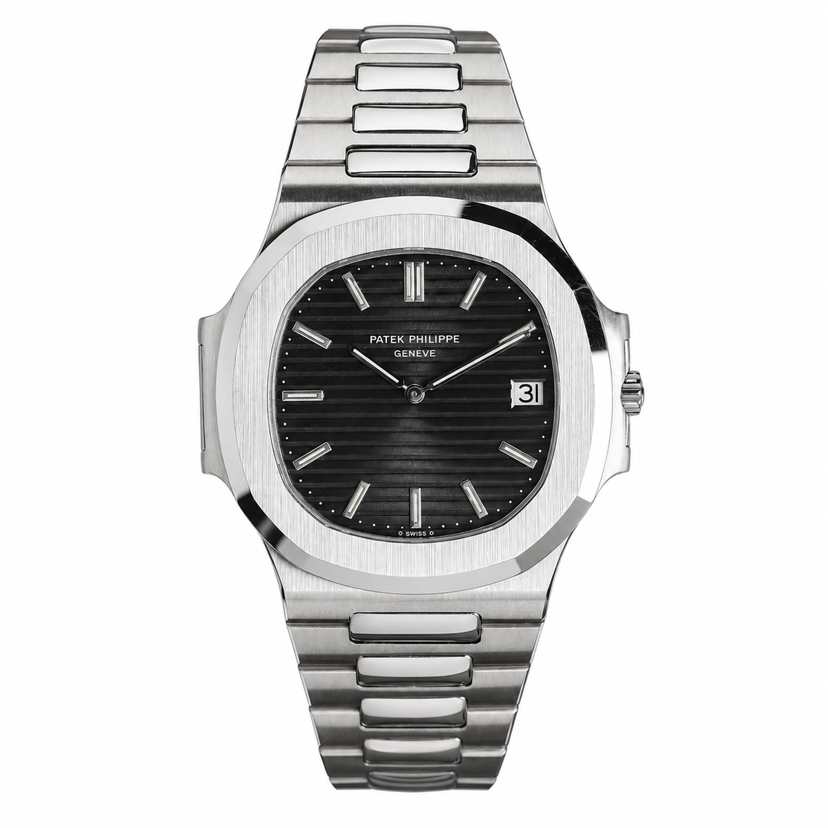 Patek Philippe Nautilus 370011 Vintage Stainless Steel Black Dial
